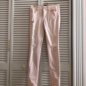 Pink skinny jeans